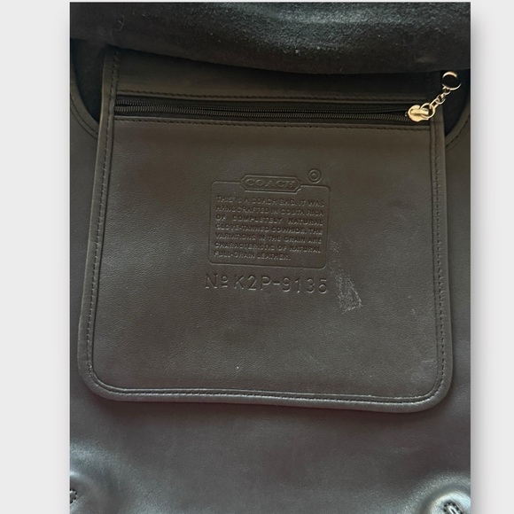 GUC Vintage Coach Black Leather Crossbody Bag - Picture 6 of 8